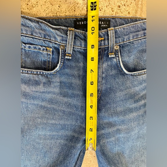 Veronica Beard Ines High Rise Girlfriend Straight Leg Ribbon Detailing Jeans 24 - Picture 7 of 8